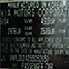 VIN Picture - Model 4 - KIA SEDONA DIESEL 2200 cc 10-12    (06-)  CRDI  ALL BODY TYPES
