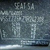VIN Picture - Model 4 - SEAT ALTEA DIESEL 1600 cc 09-12      TDI CR ECOMOTIVE  ALL BODY TYPES